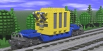 Blue Drop Center flatcar, click for more details